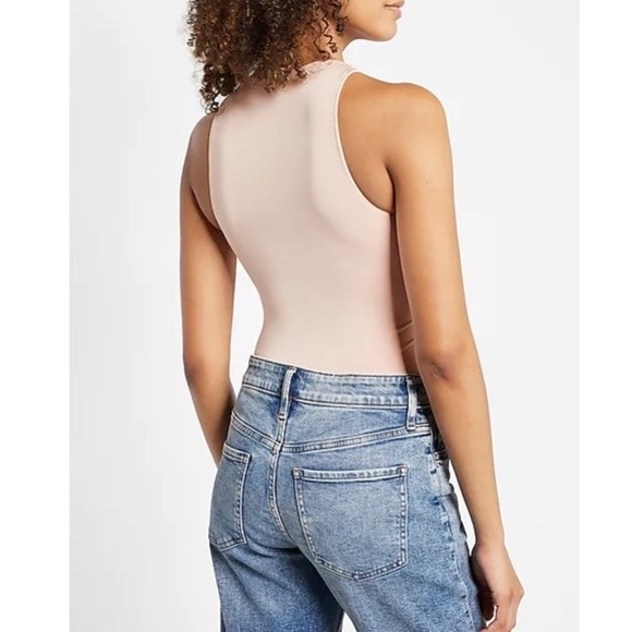 express // body contour silky high neck thong bodysuit nwt - Picture 3 of 9